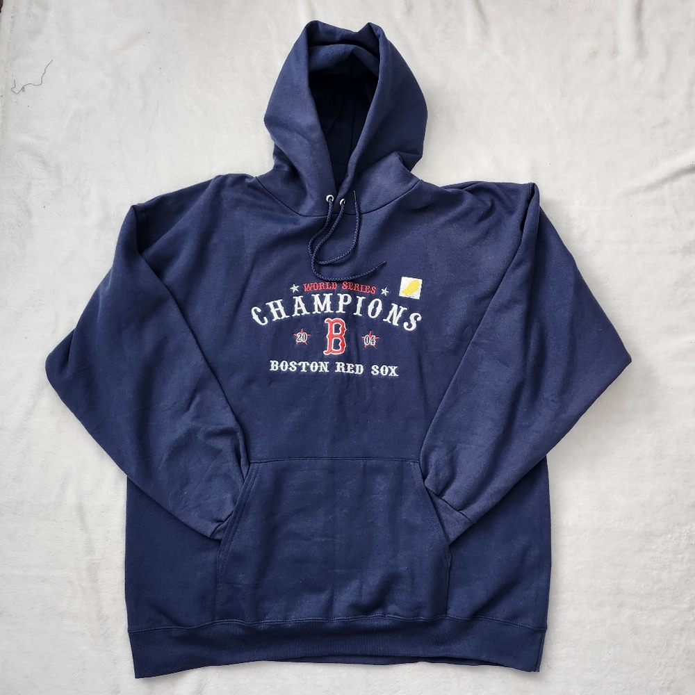 HANES Men's Vintage 2004 Boston Red‎ Sox World Series Champions Hoodie Large NEW